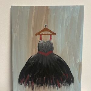Elegant Black Dress Canvas Art
